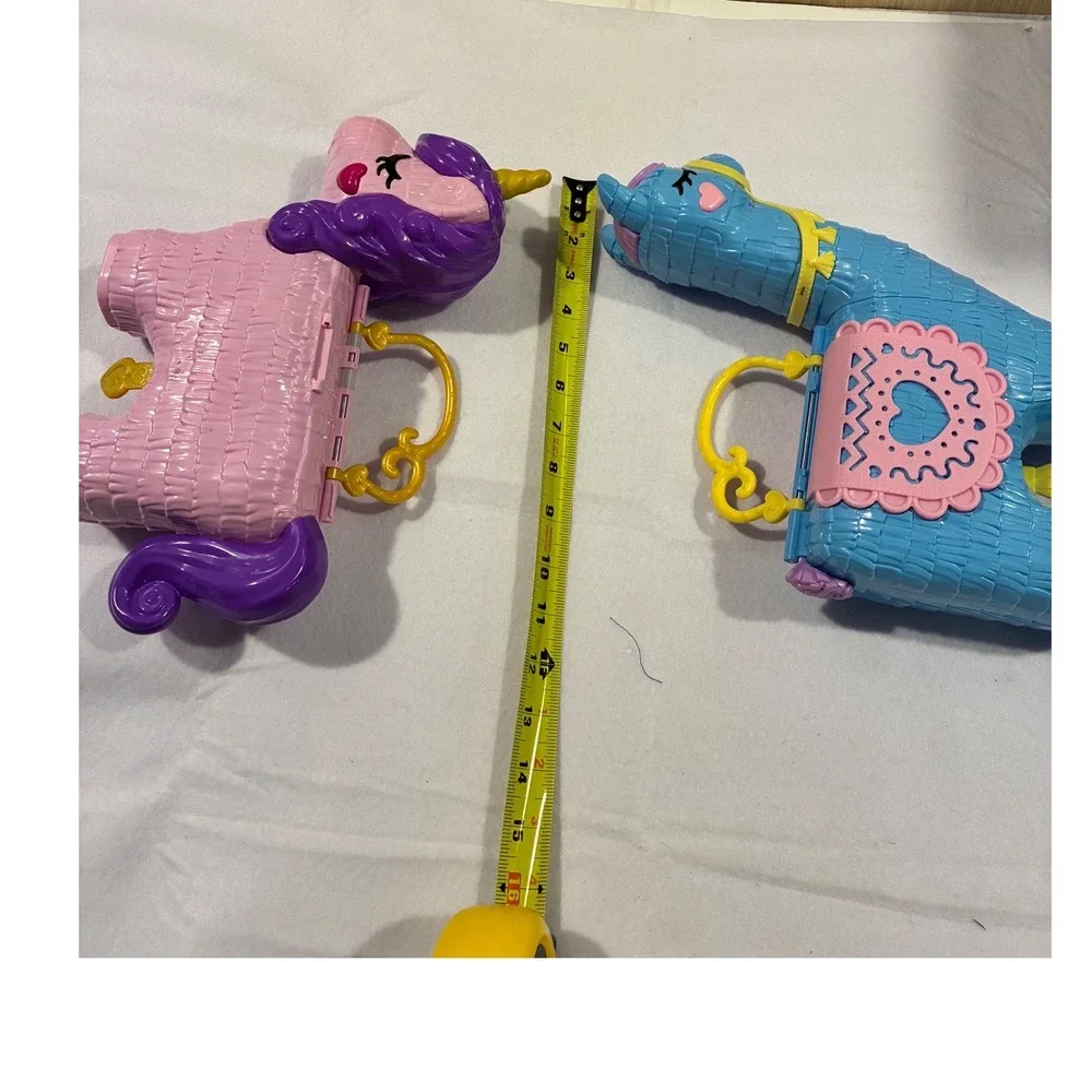 Polly Pocket Pinata Party Compact Lot Unicorn Party and Llama Party Playsets